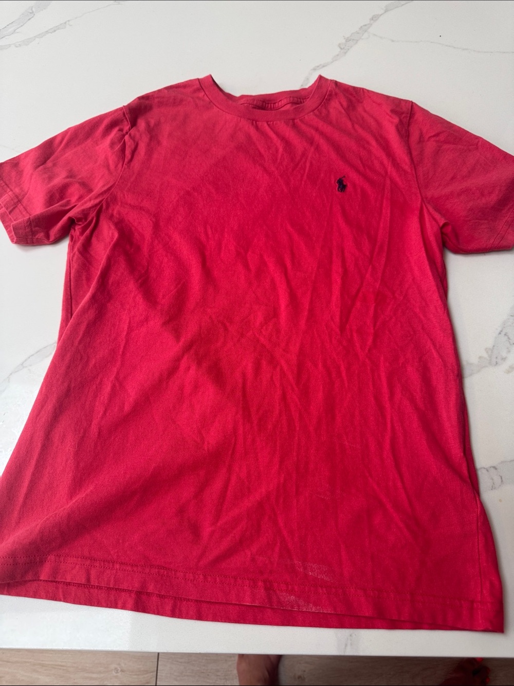 Polo by Ralph Lauren Kids Bright Red Crewneck Tee with Navy Pony